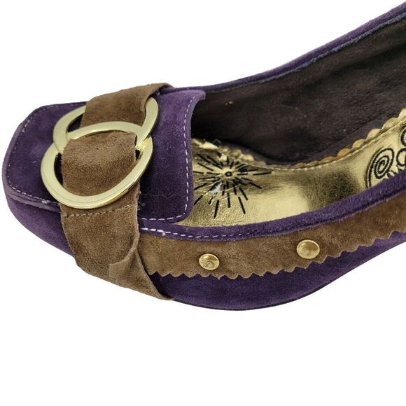 Naughty Monkey Heels Pumps Leather Purple Pirate Witchcore Goblincore 8.5 - Picture 10 of 13